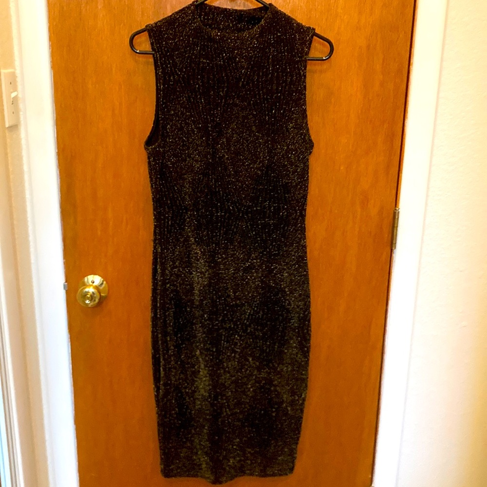Kimcine Curve Sparkling Black Dress - 1XL
